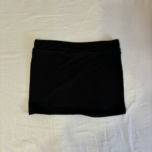 black mini skirt